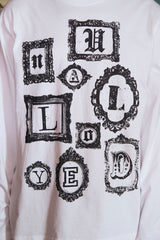 フレームロゴロングスリーブTシャツ / ホワイト