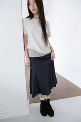 stripe banding flare midi skirt(3colors)