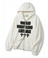 LMN Aben Cross Two-Way Hooded Zip-Up (4 colors)