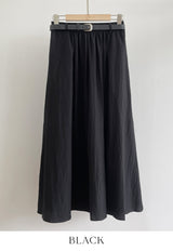 Ronda Layered Shirt Banding Skirt Set (Belt Set)