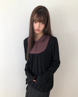 ベアヴィンテージチェックカラーTシャツ