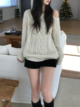 Leel Shoulder Slit Knitwear (3 colors)