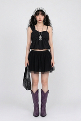 CROSS-WRAP PEPLUM BUSTIER TOP (3COLORS!)