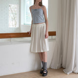 Classic Soft Pleats Skirt_White