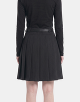 Bianca Pinstripe Belt Skirt