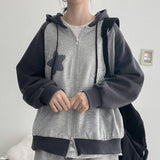 Star Patch Raglan Hoodie Zip-up (4 colors) H&L