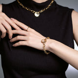 Round Toggle Gold Bracelet
