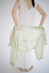 Sheer wide jumper, Light khaki