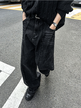 カットオフワイドデニムパンツ