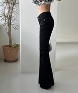Basic Low-Rise Bootcut Pants