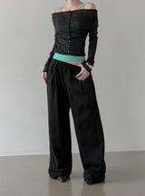 Lekin Pintuck Wide Pants