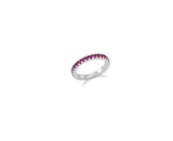 26SS★ Essence Silver (W) Lace Tennis Ring M Ruby