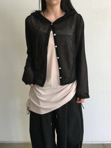 Sunny See-through Summer Hooded Cardigan (3c)