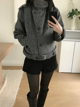 Mate High Neck Double Jacket (2 colors)