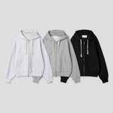 [Premium] LMN ミュートオーバーサイズフィットクロッピードフーデッドジップアップ (3 colors)
