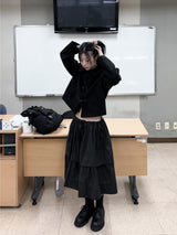  STRING LAYERED FLARE SKIRT