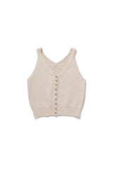 Nuts sleeveless knit_beige 