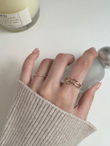 [5 set] Bold Twist Ring Set 