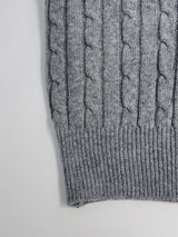 Autumn Wool Cable Knit Half Knit