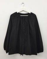 モックネックストラップブラウス (2 Colors)