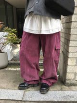 コーデュロイピンタックカーゴパンツ (3color)