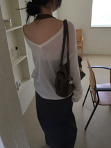 ナッティングルーズフィットカラーヤンブイニット（ivory）