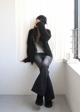 BLACK CAT BOOTS CUT DENIM