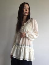 Pane see-through blouse (2color)