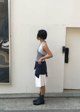 BUTTON MIDI PLEATS SKIRT