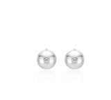 26SS★ Champagne Full Moon Silver (W) Point One-Touch Earrings XS