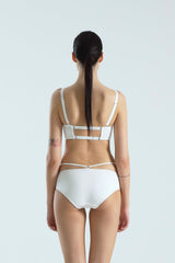 V-string bikini panties (White)