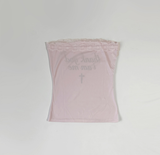 Thankstoo レースチューブトップ (light pink)