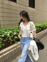 [MADE] Bayren Frill Puff Blouse