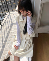 (Skirt) Jea bean button jacket midi skirt set