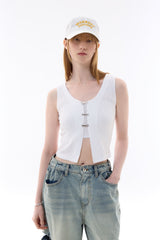 CINDY SLEEVELESS TOP SET / WHITE
