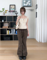 Yudee Dot Puff Short Sleeve Set