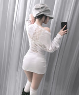 aly lace cross ops (3colors)