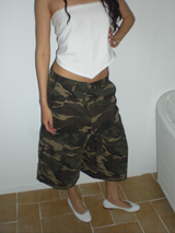Ripstop camo pants [Beige]