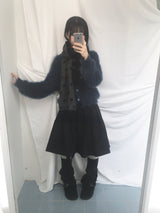 ルーズフィットソフトファーカーディガン
