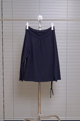 Off Shoulder String Sweatshirt (Navy)