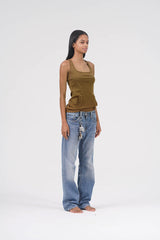 That's neat - Low-Rise Distressed Lightweight Denim Jeans