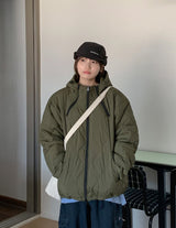 [unisex] Belcott Two-Way Quilting Hood Padding Jumper