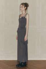 CORSET PANEL TOP charcoal