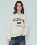 シグネチャー セミクロップ スウェットシャツ_Cream