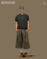 SE Cation Deep Pin-tuck Bermuda Pants