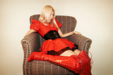 Thigh High Buckle Heel Boots(Red)
