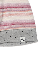 TWIN STAR STRIPED BEANIE PINK(CV2GSUAB22A)