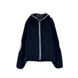 reverse elbow fleece zip-up