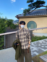 Sand Vintage Check Shirt 6C