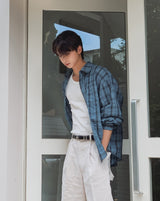 Pogny Crinkle Check Shirt
